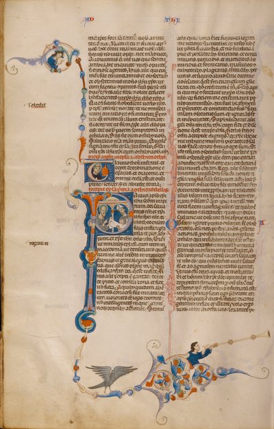 Iniziale P- San Paolo consegna una lettera a un vescovo da Unbekannt Unbekannt